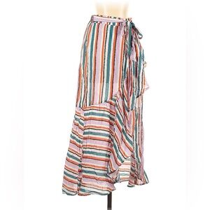 Maaji Carnival Candy Stripe Midi Skirt Size Small for beach or vacation
